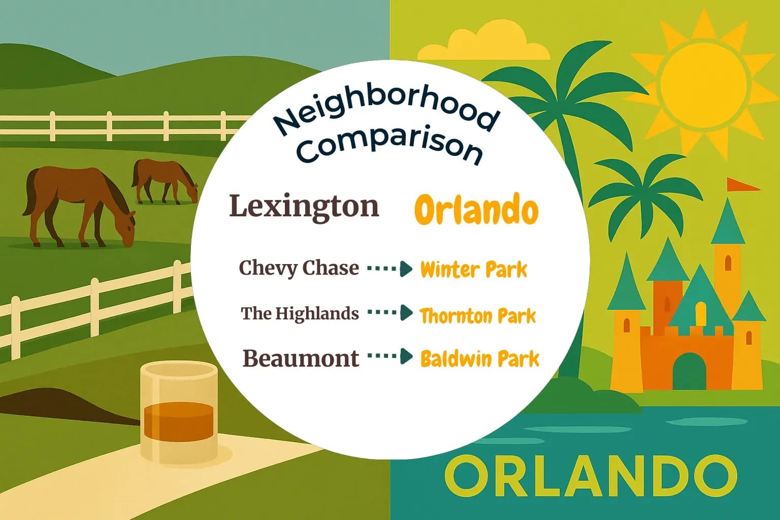 Lexington vs Orlando Neighborhood Comparison
