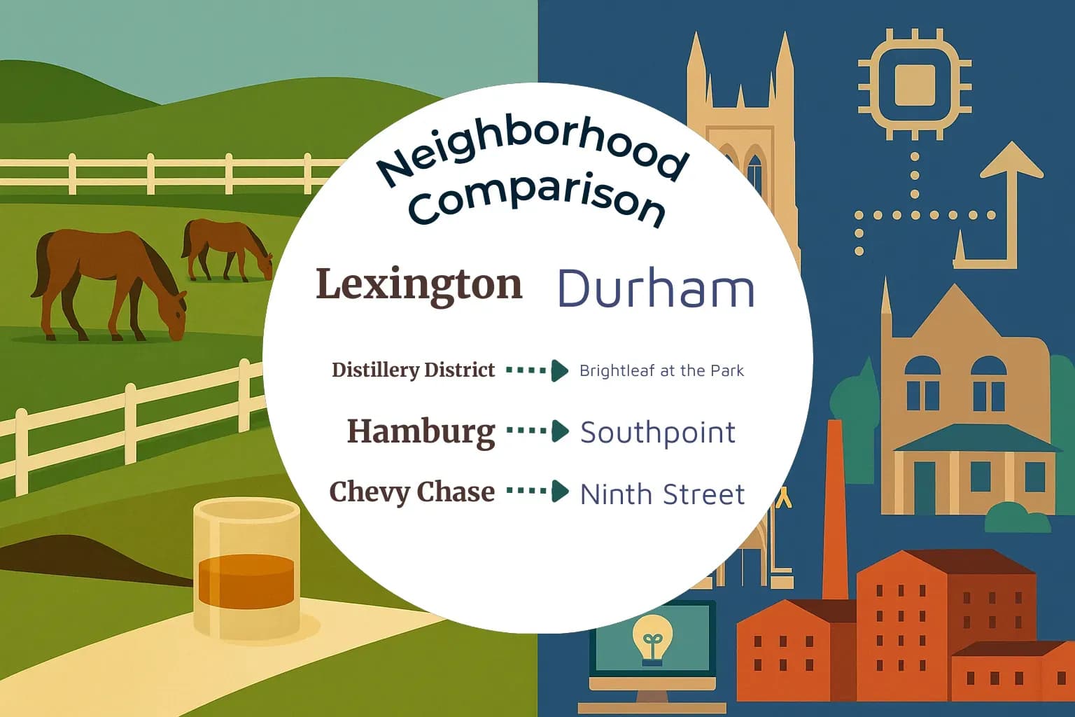 Lexington vs Durham Neighborhood Comparison