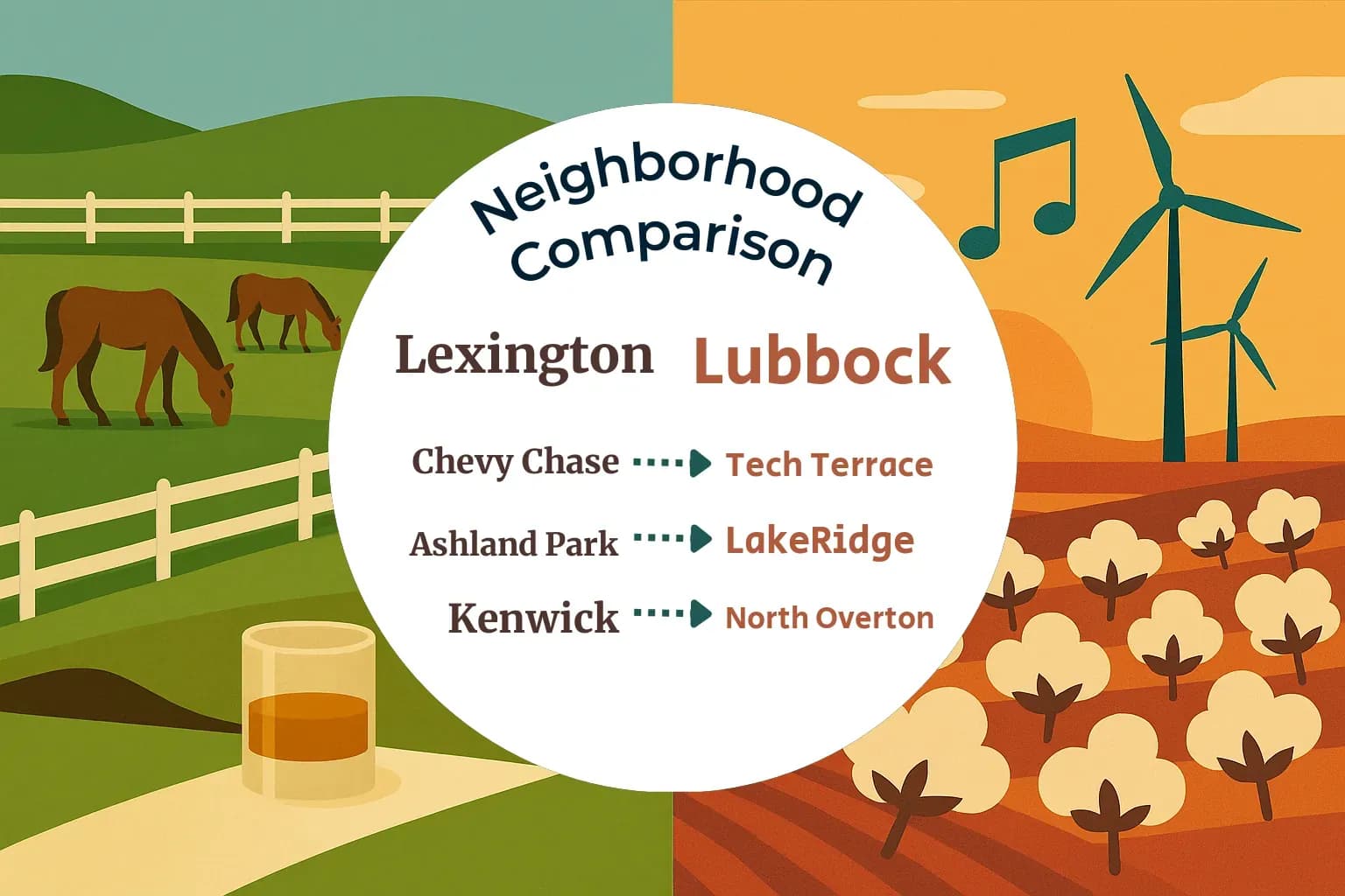 Lexington vs Lubbock Neighborhood Comparison
