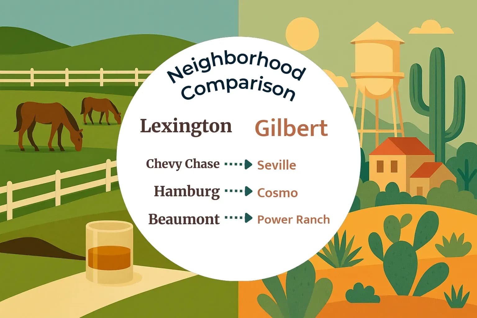 Lexington vs Gilbert Neighborhood Comparison