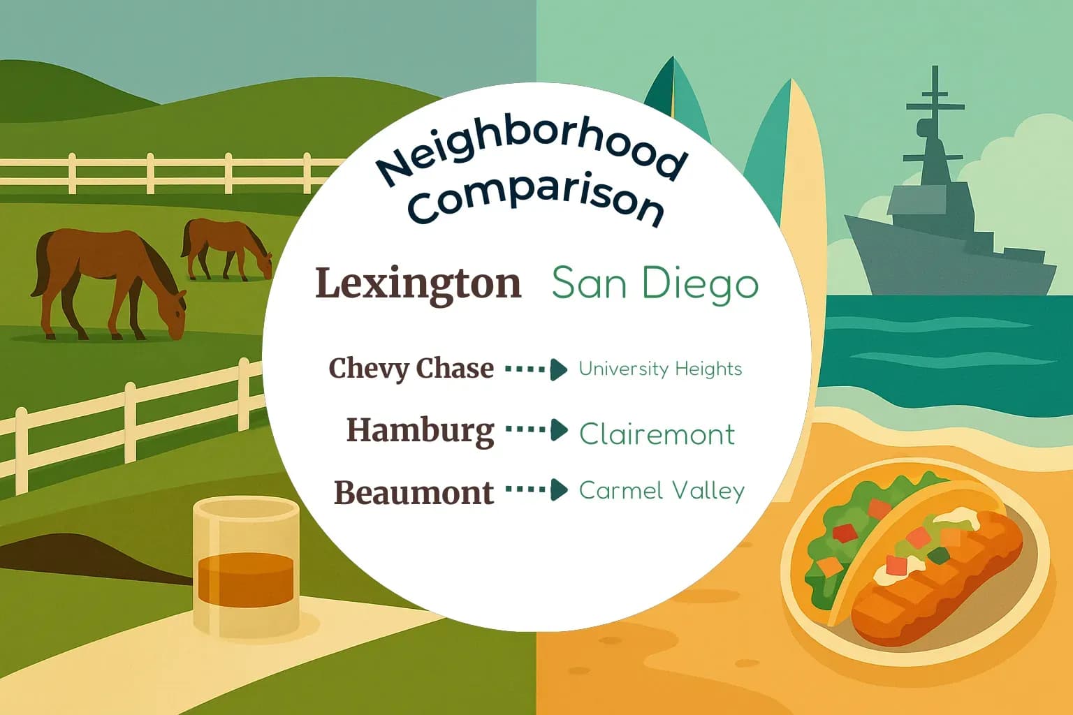 Lexington vs San Diego Neighborhood Comparison