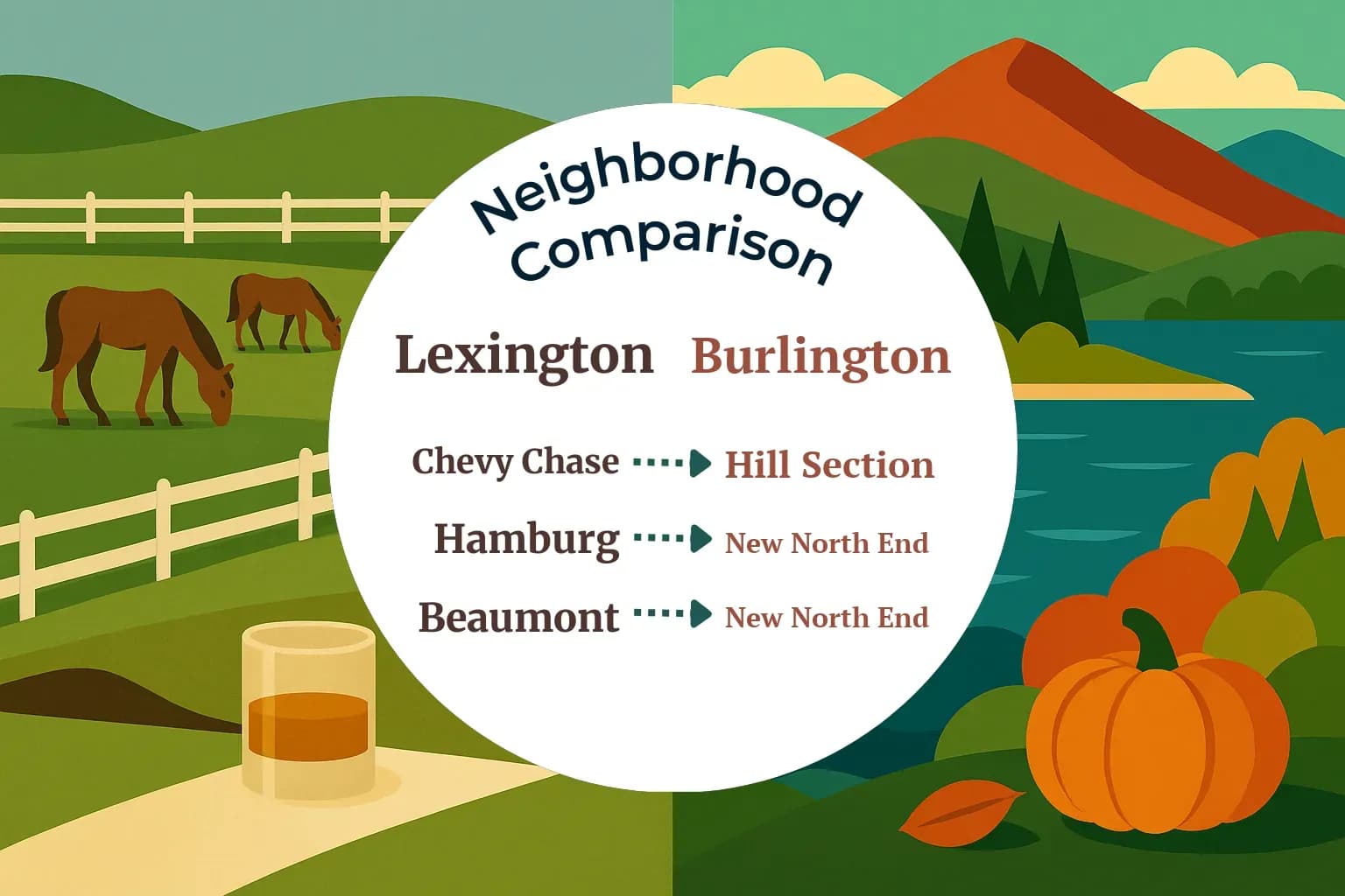 Lexington vs Burlington Neighborhood Comparison