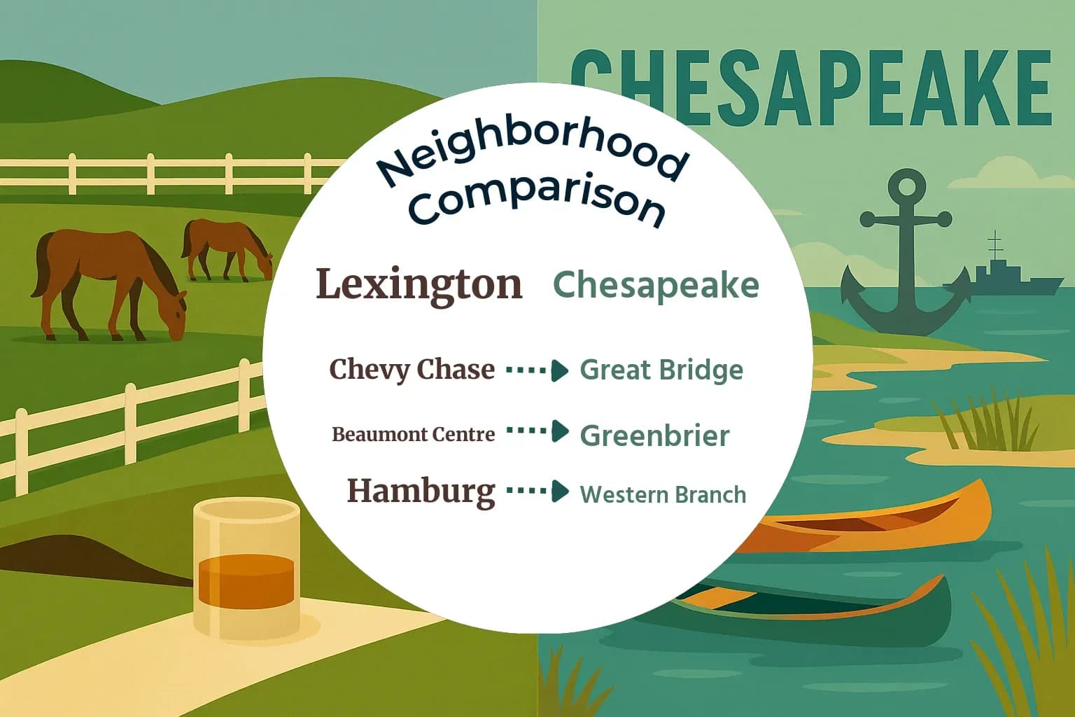 Lexington vs Chesapeake Neighborhood Comparison