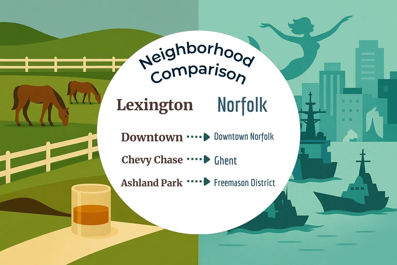 Lexington vs Norfolk Neighborhood Comparison