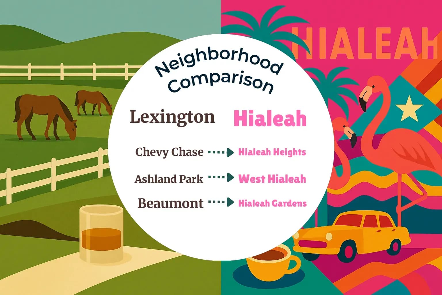Lexington vs Hialeah Neighborhood Comparison