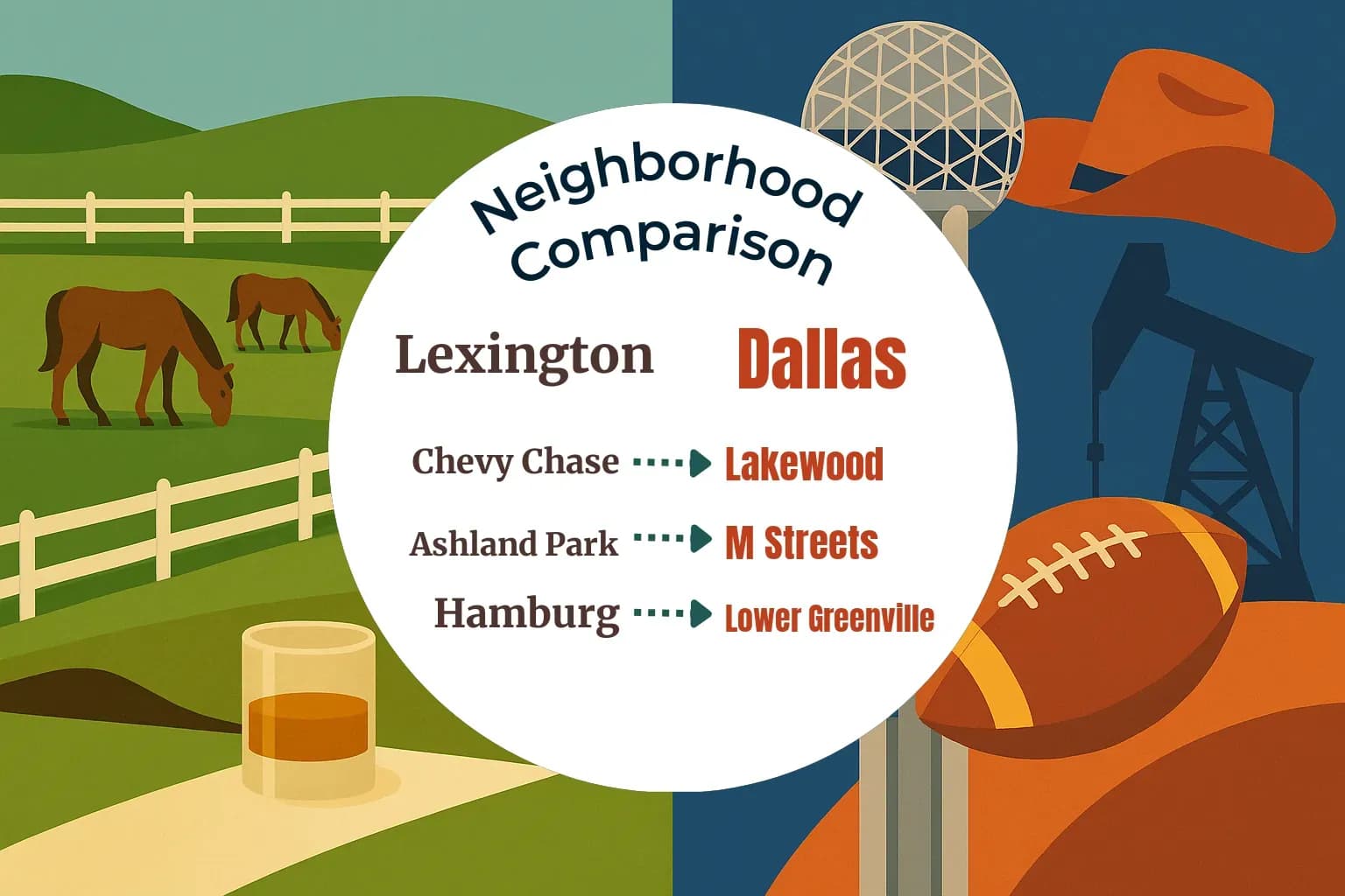 Lexington vs Dallas Neighborhood Comparison
