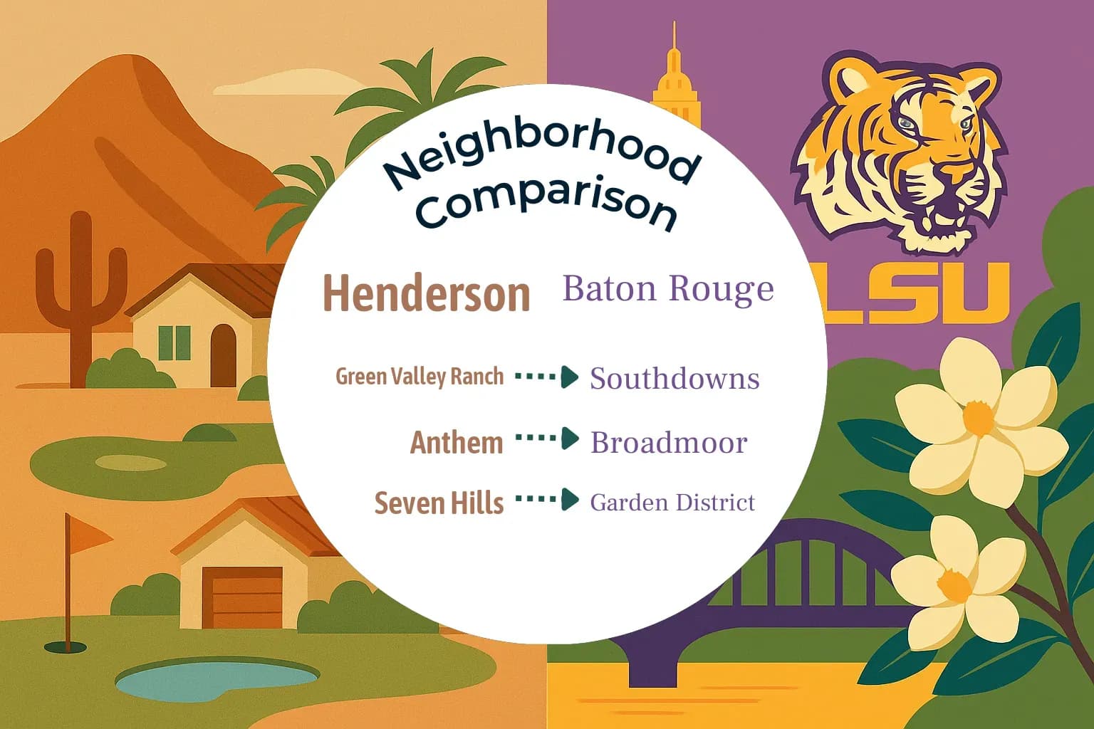 Henderson vs Baton Rouge Neighborhood Comparison