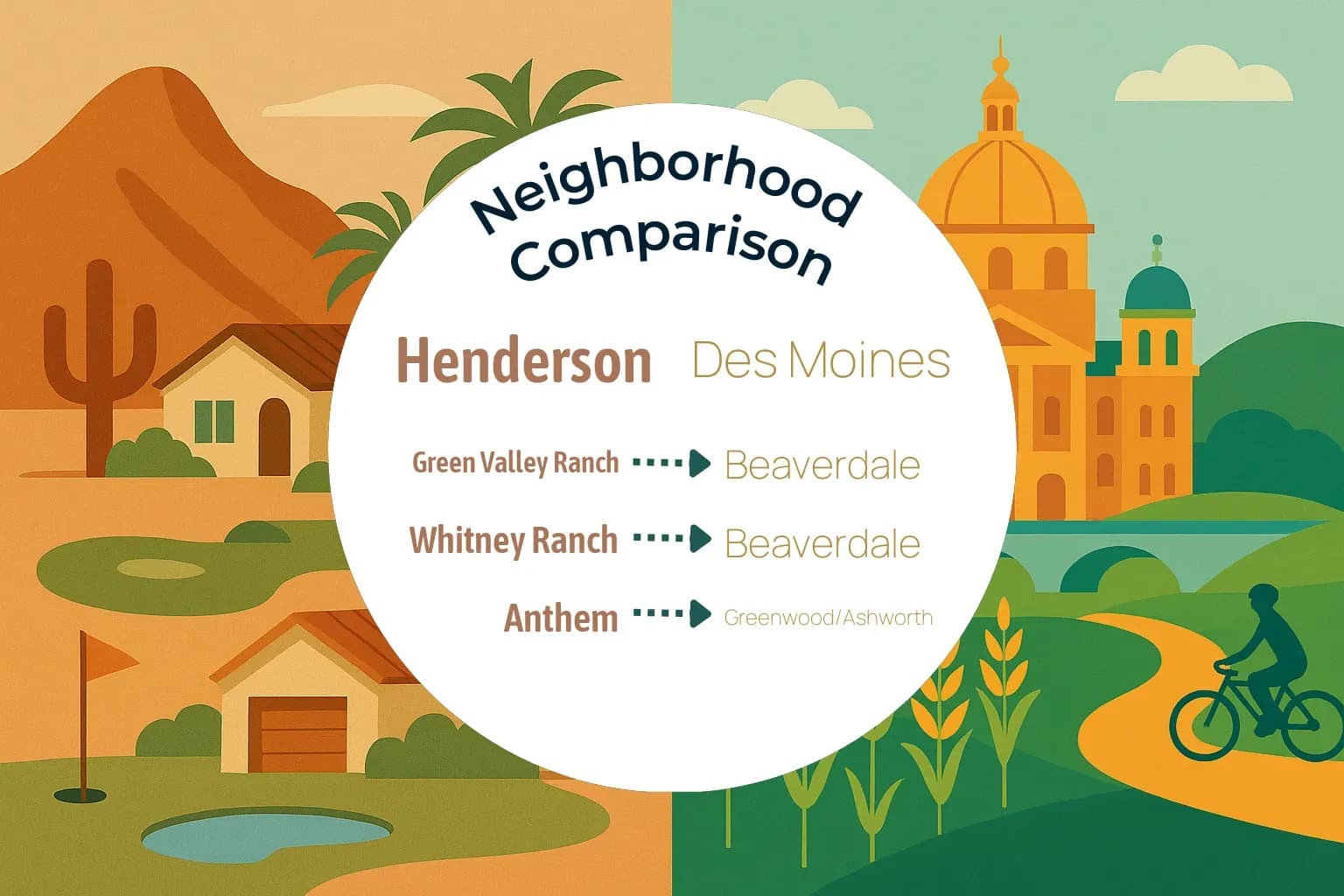 Henderson vs Des Moines Neighborhood Comparison