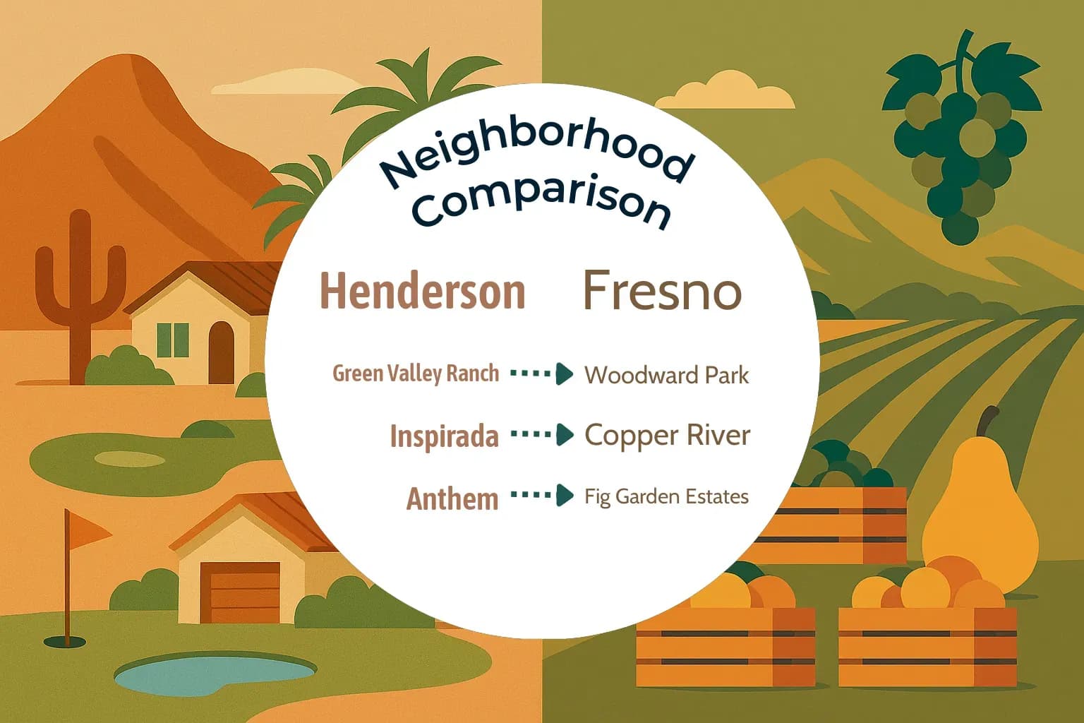 Henderson vs Fresno Neighborhood Comparison