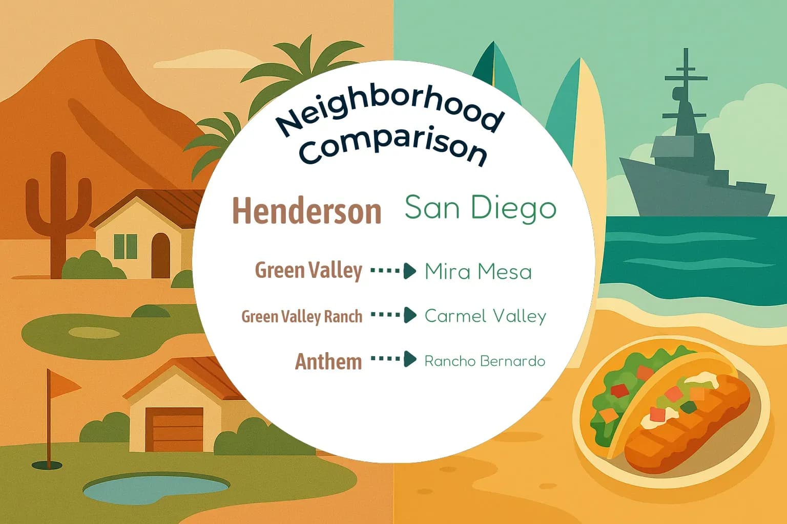 Henderson vs San Diego Neighborhood Comparison