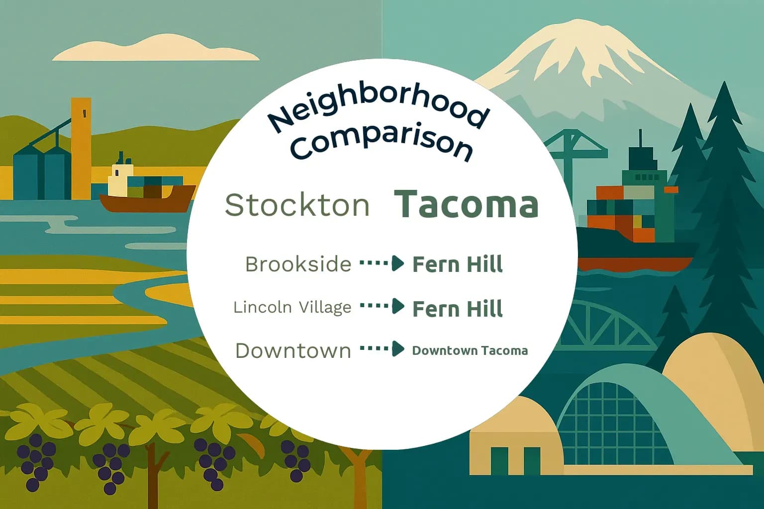 Stockton vs Tacoma Neighborhood Comparison