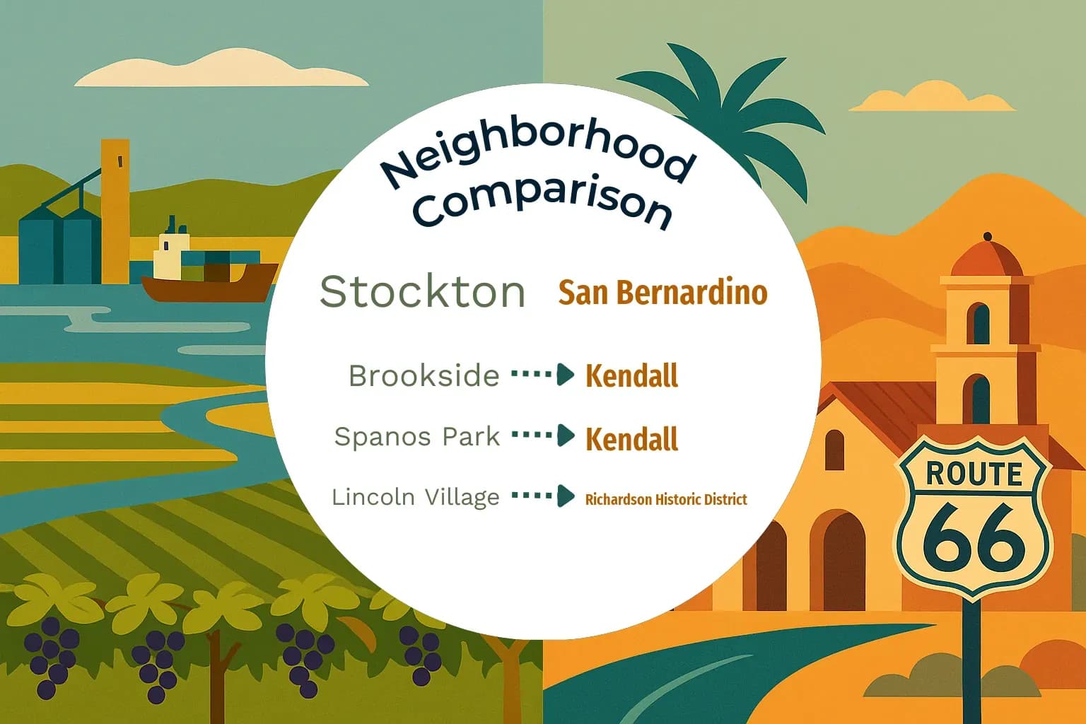 Stockton vs San Bernardino Neighborhood Comparison