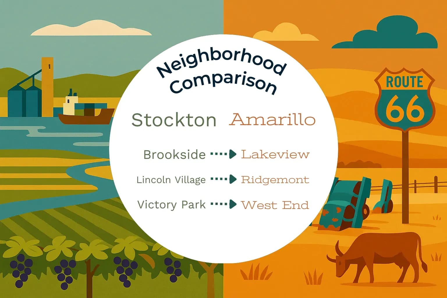 Stockton vs Amarillo Neighborhood Comparison