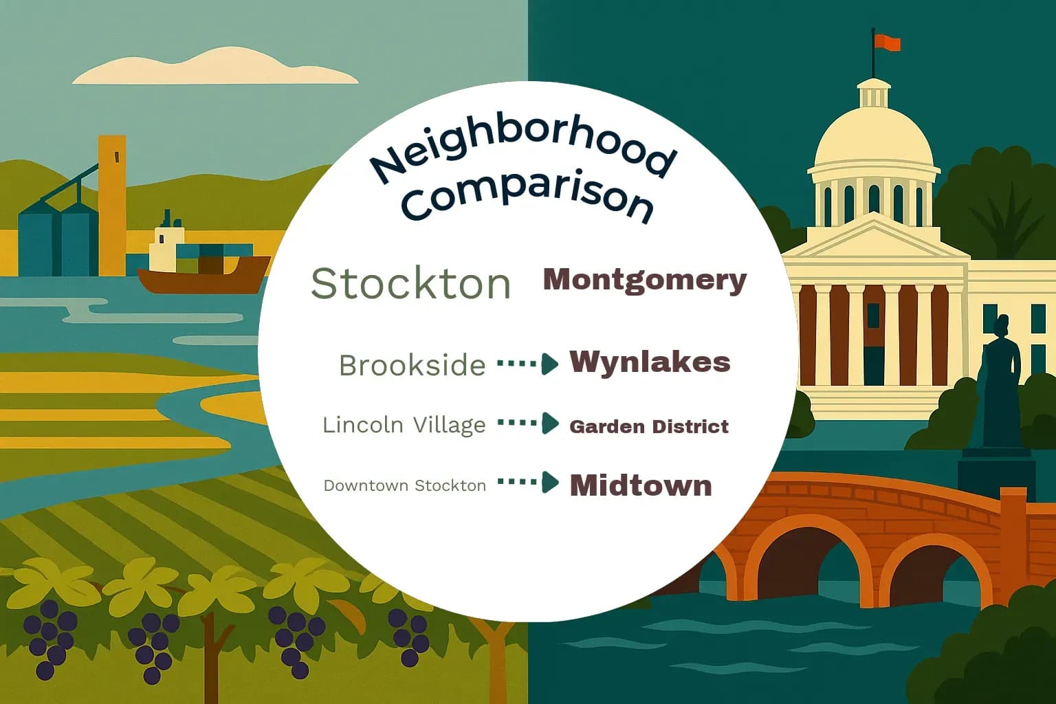 Stockton vs Montgomery Neighborhood Comparison