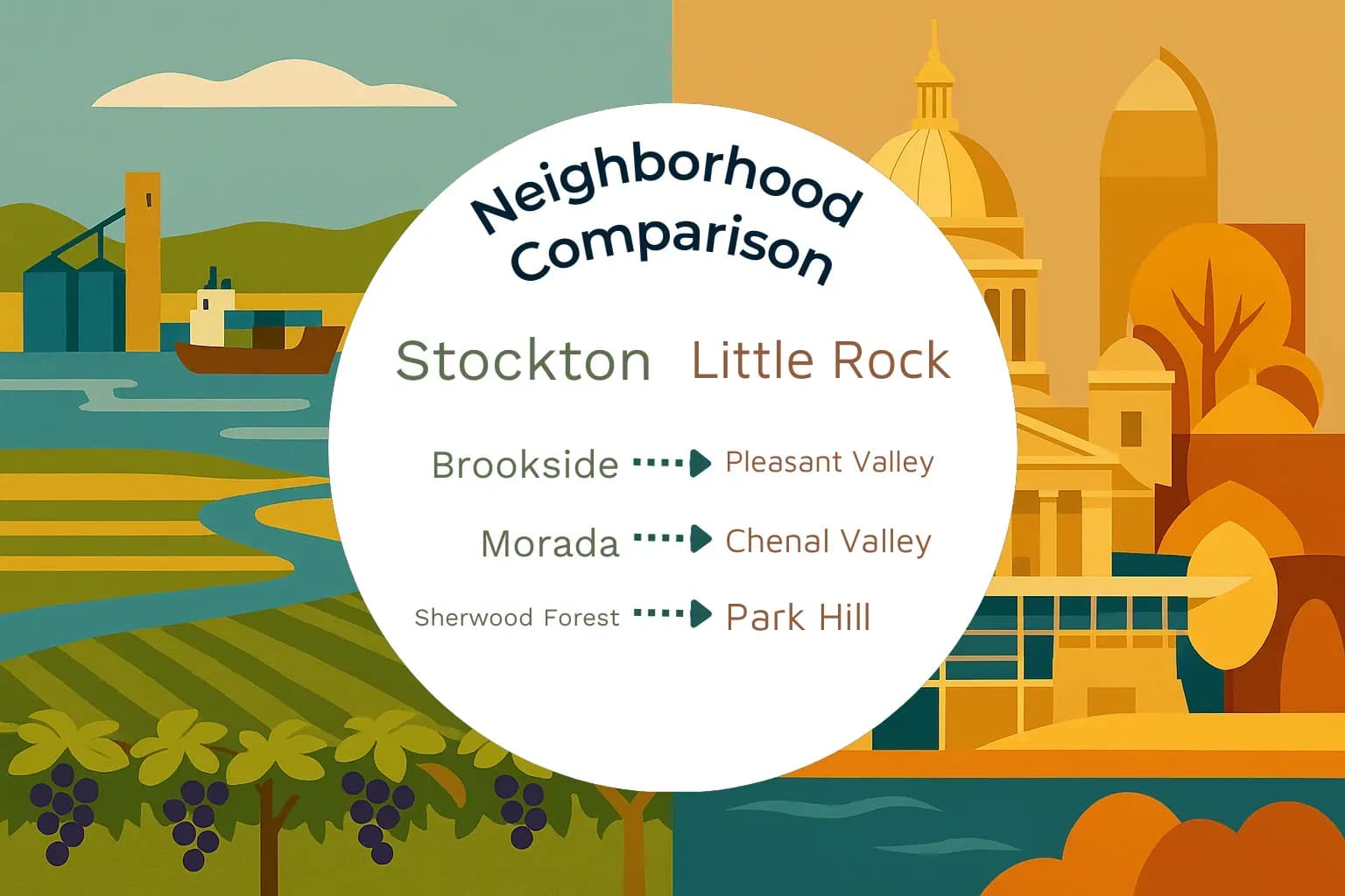 Stockton vs Little Rock Neighborhood Comparison