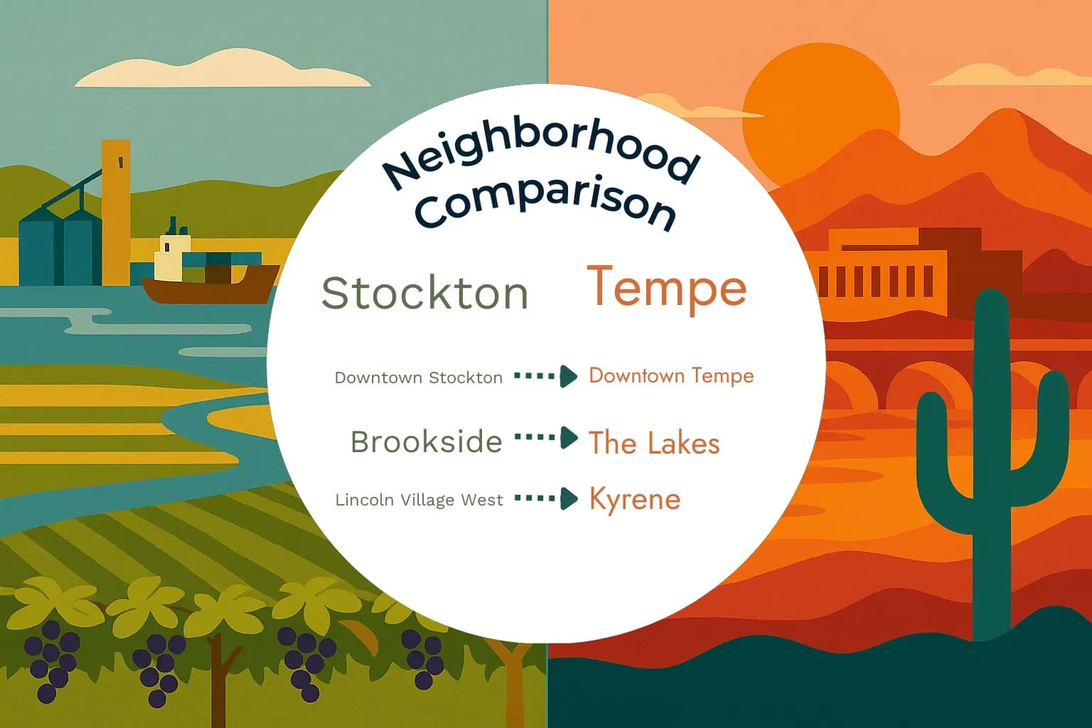 Stockton vs Tempe Neighborhood Comparison