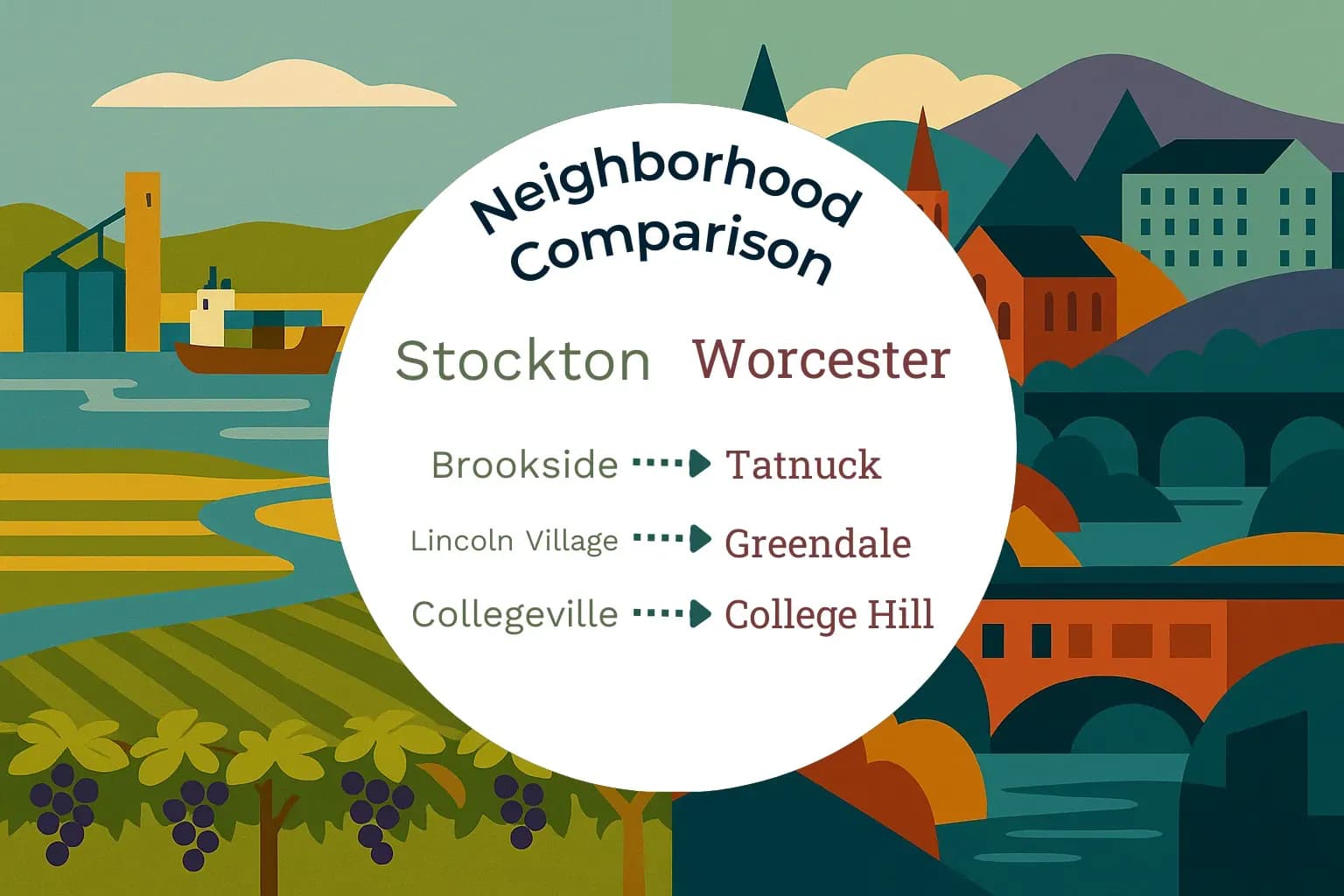 Stockton vs Worcester Neighborhood Comparison