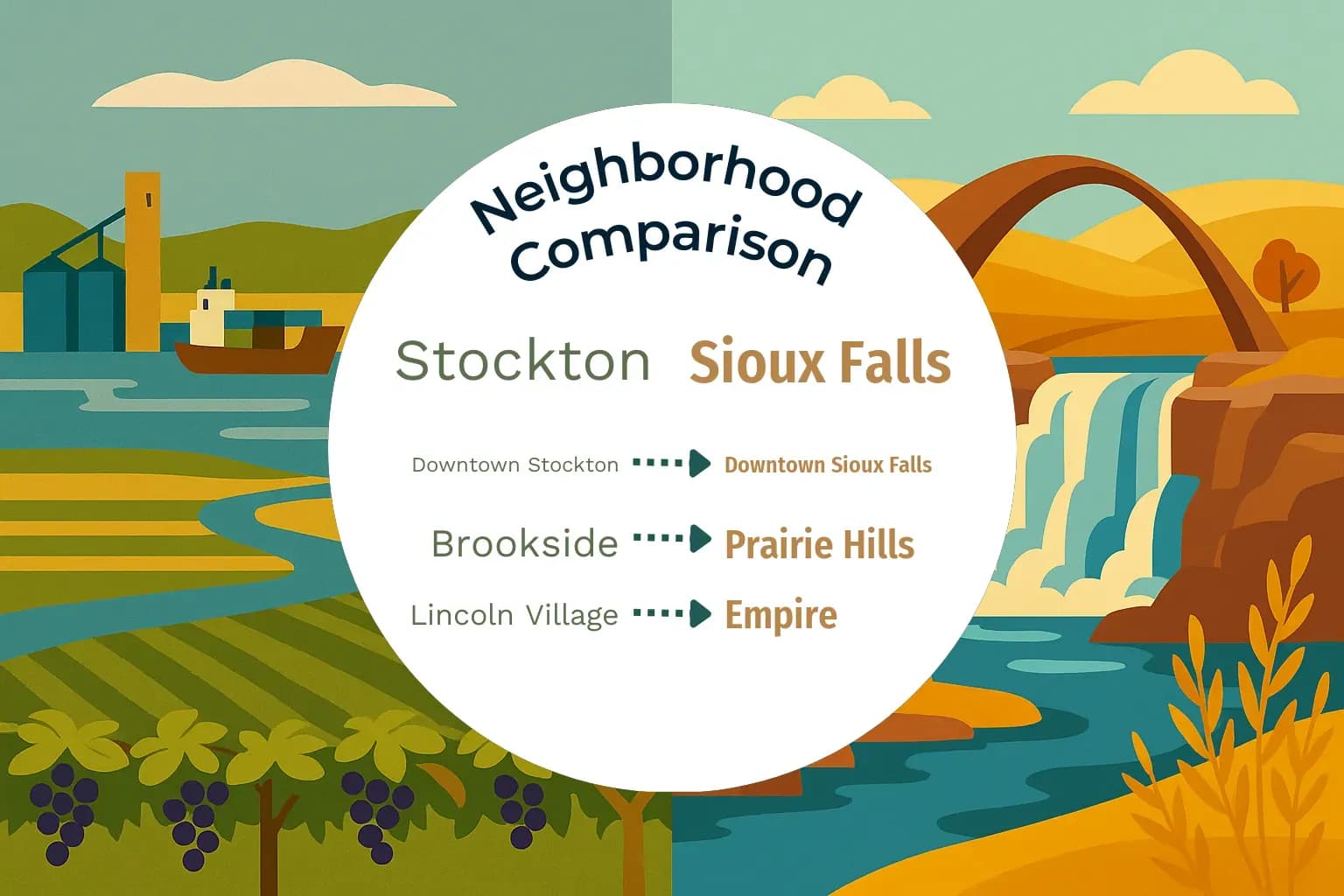 Stockton vs Sioux Falls Neighborhood Comparison