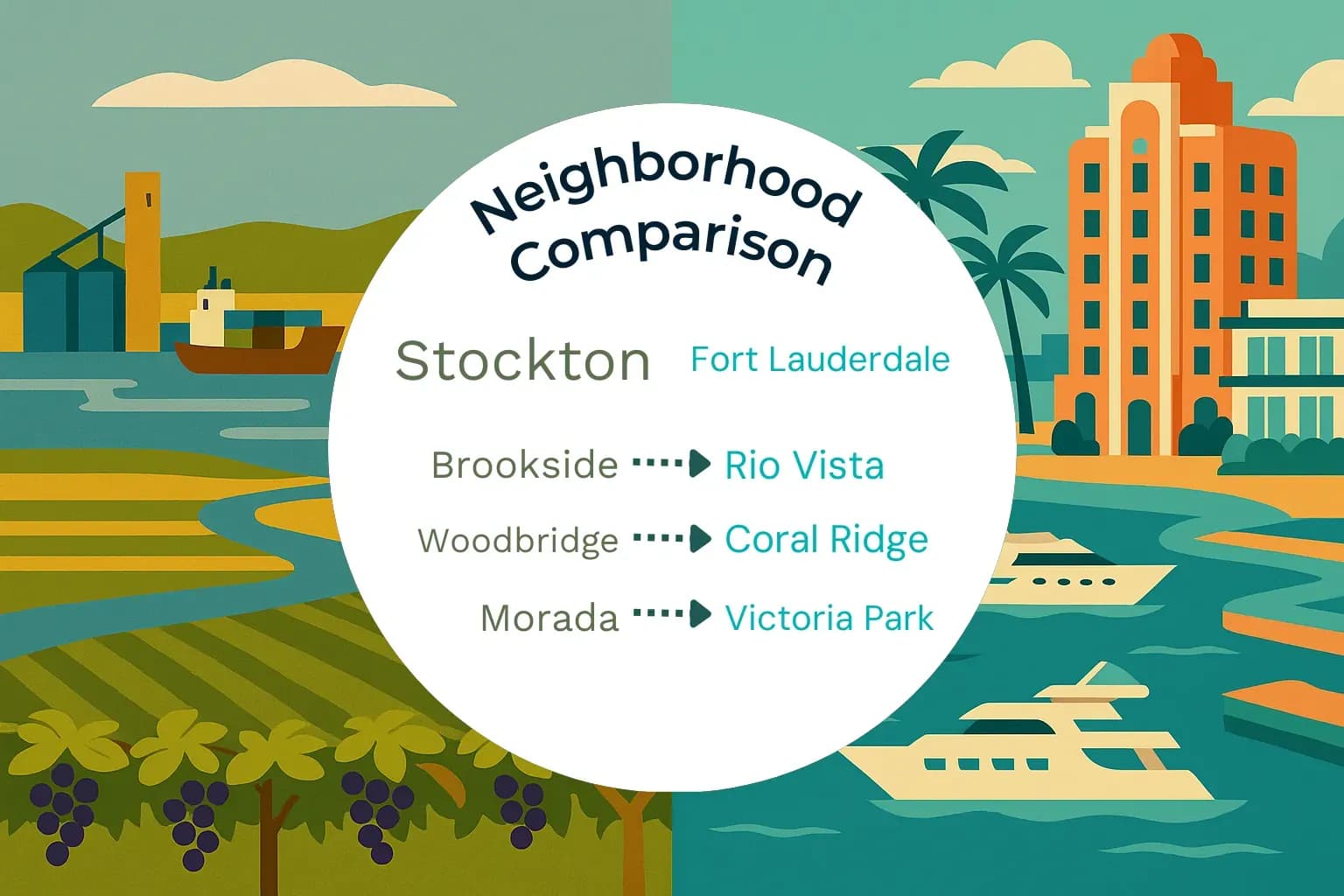 Stockton vs Fort Lauderdale Neighborhood Comparison