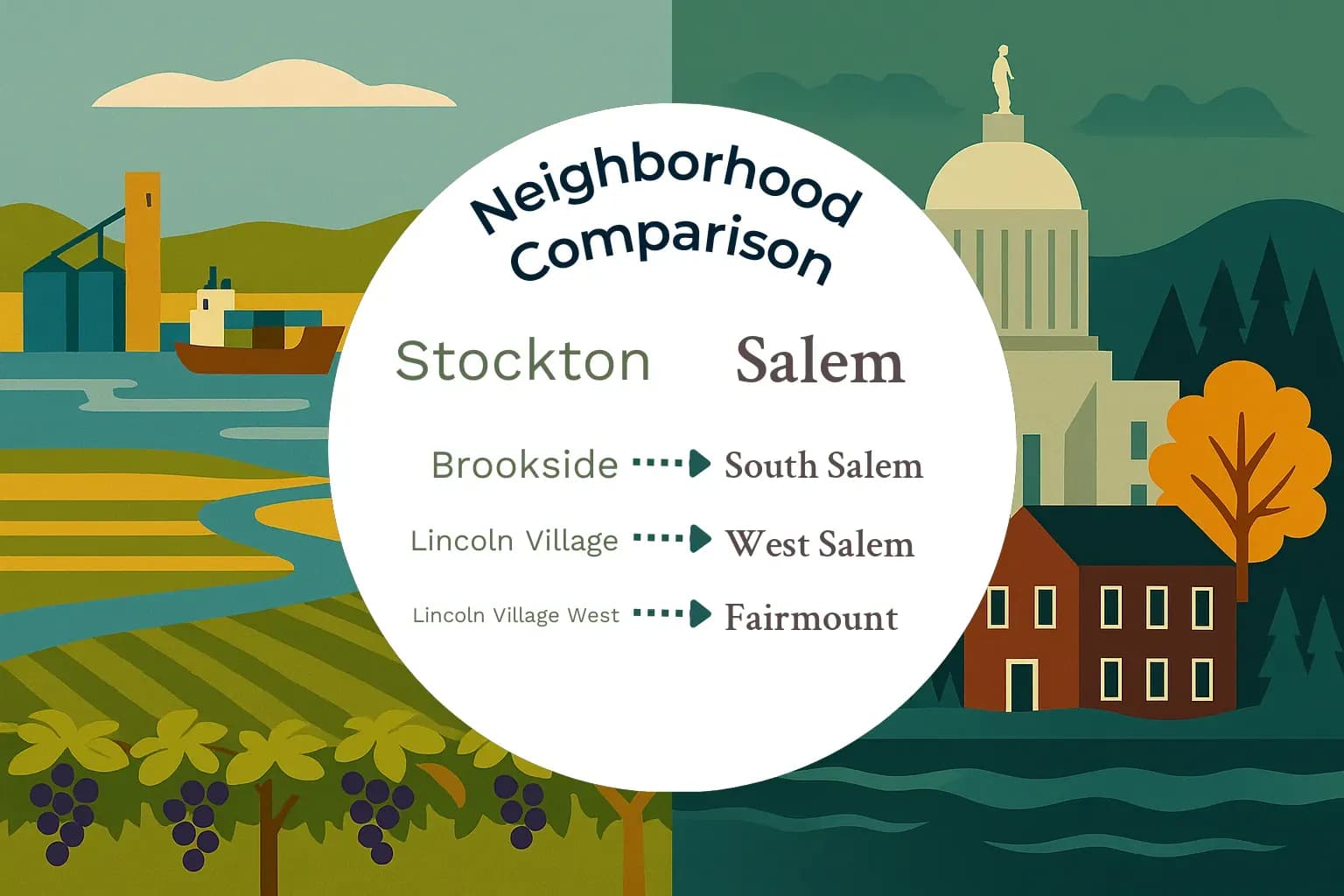 Stockton vs Salem Neighborhood Comparison