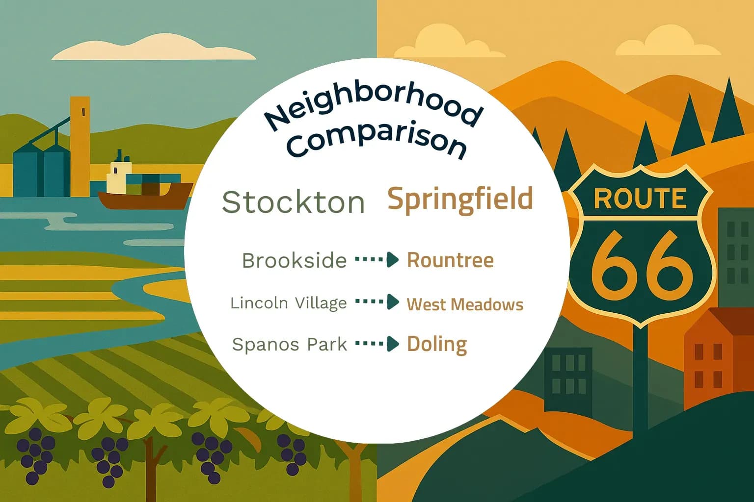 Stockton vs Springfield Neighborhood Comparison
