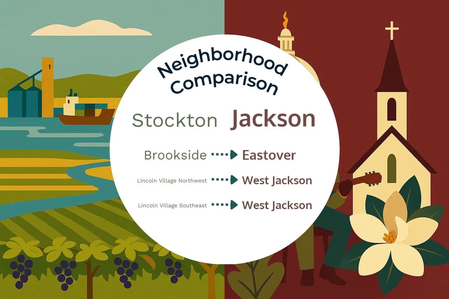 Stockton vs Jackson Neighborhood Comparison