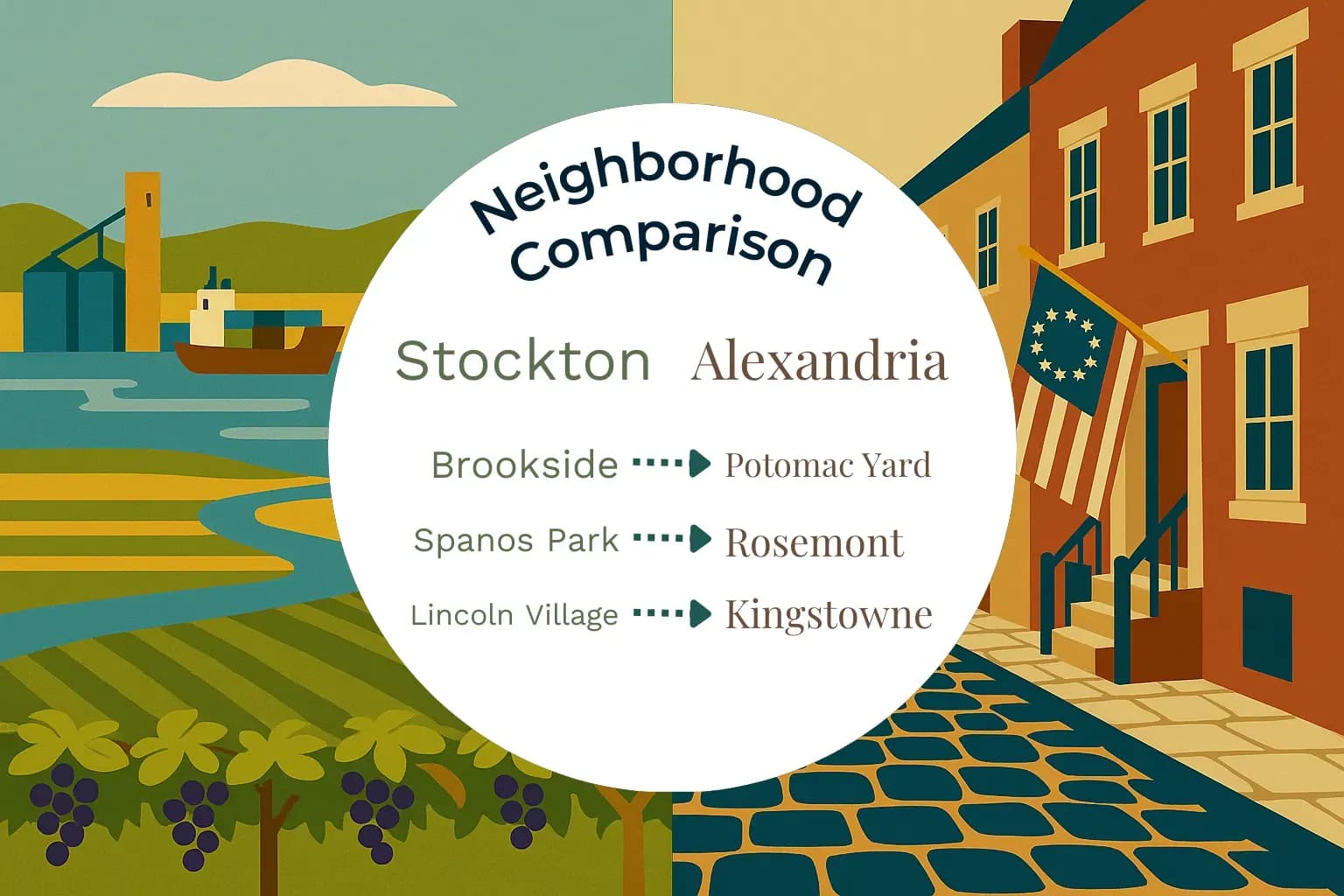 Stockton vs Alexandria Neighborhood Comparison