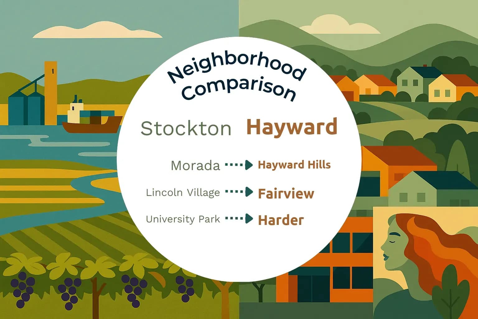 Stockton vs Hayward Neighborhood Comparison