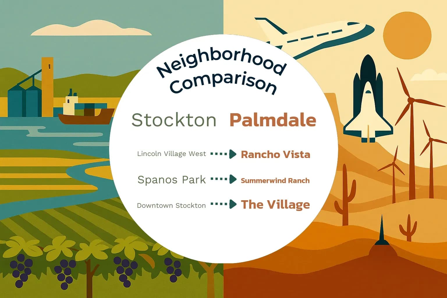 Stockton vs Palmdale Neighborhood Comparison