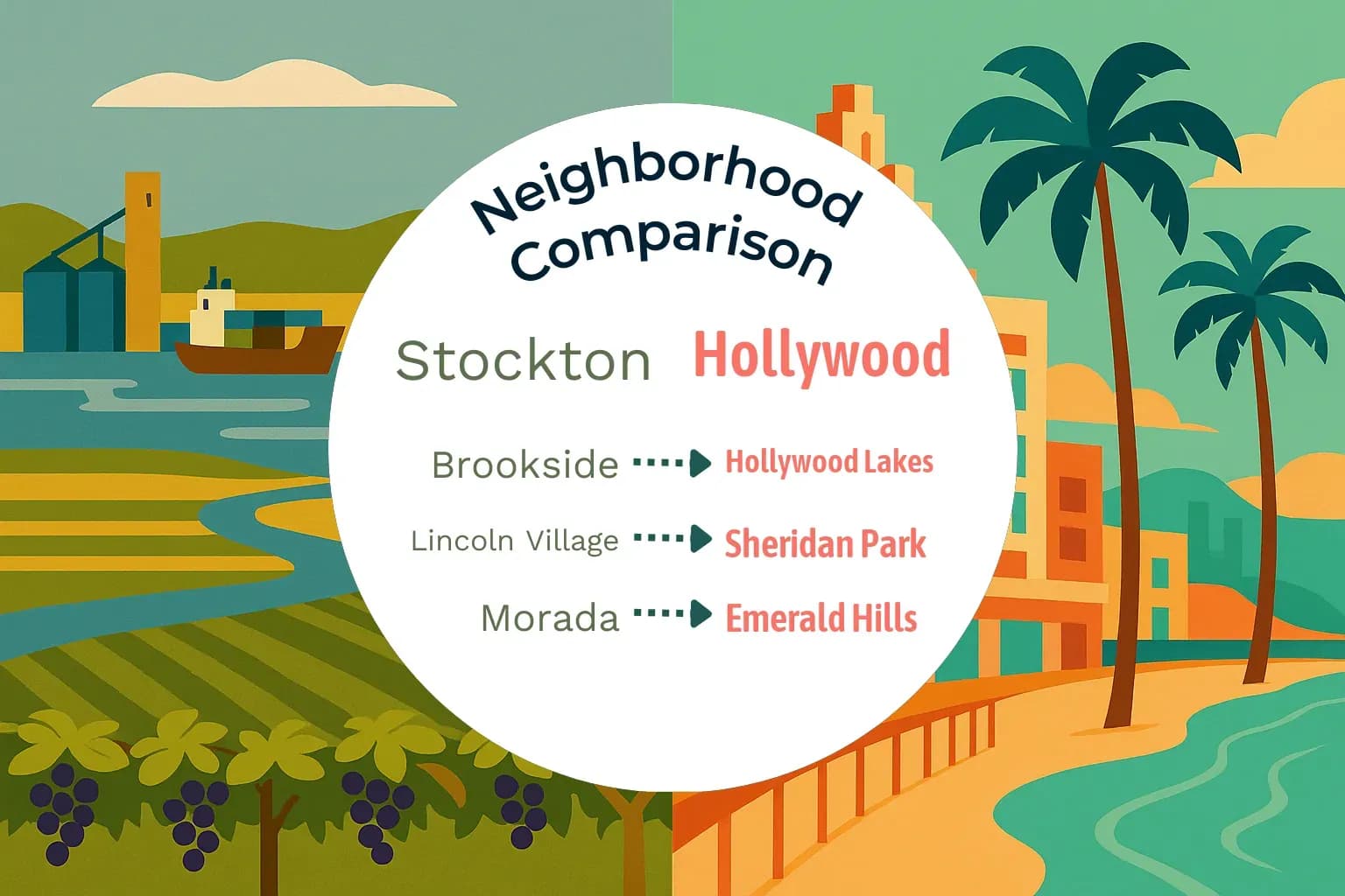 Stockton vs Hollywood Neighborhood Comparison