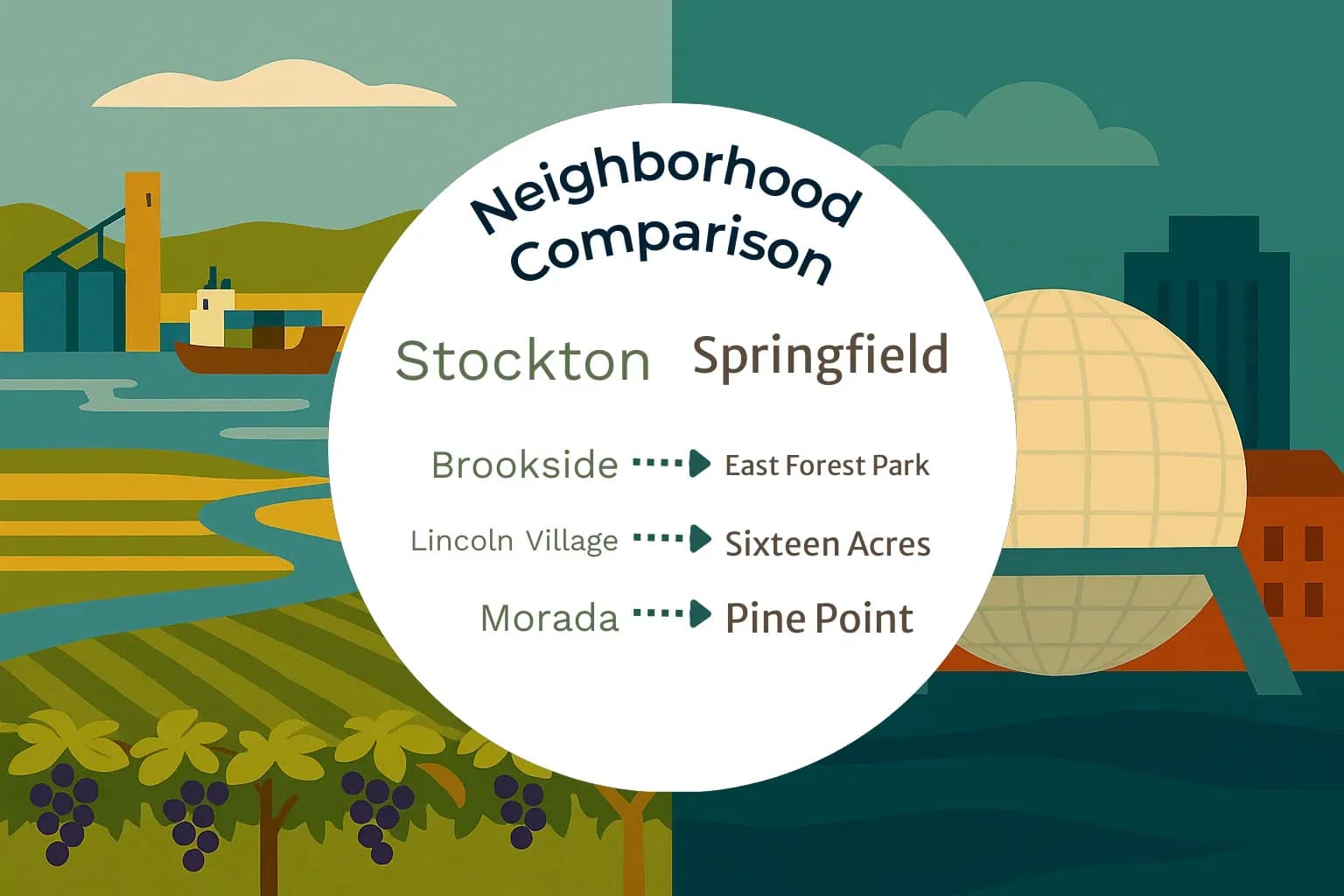Stockton vs Springfield Neighborhood Comparison