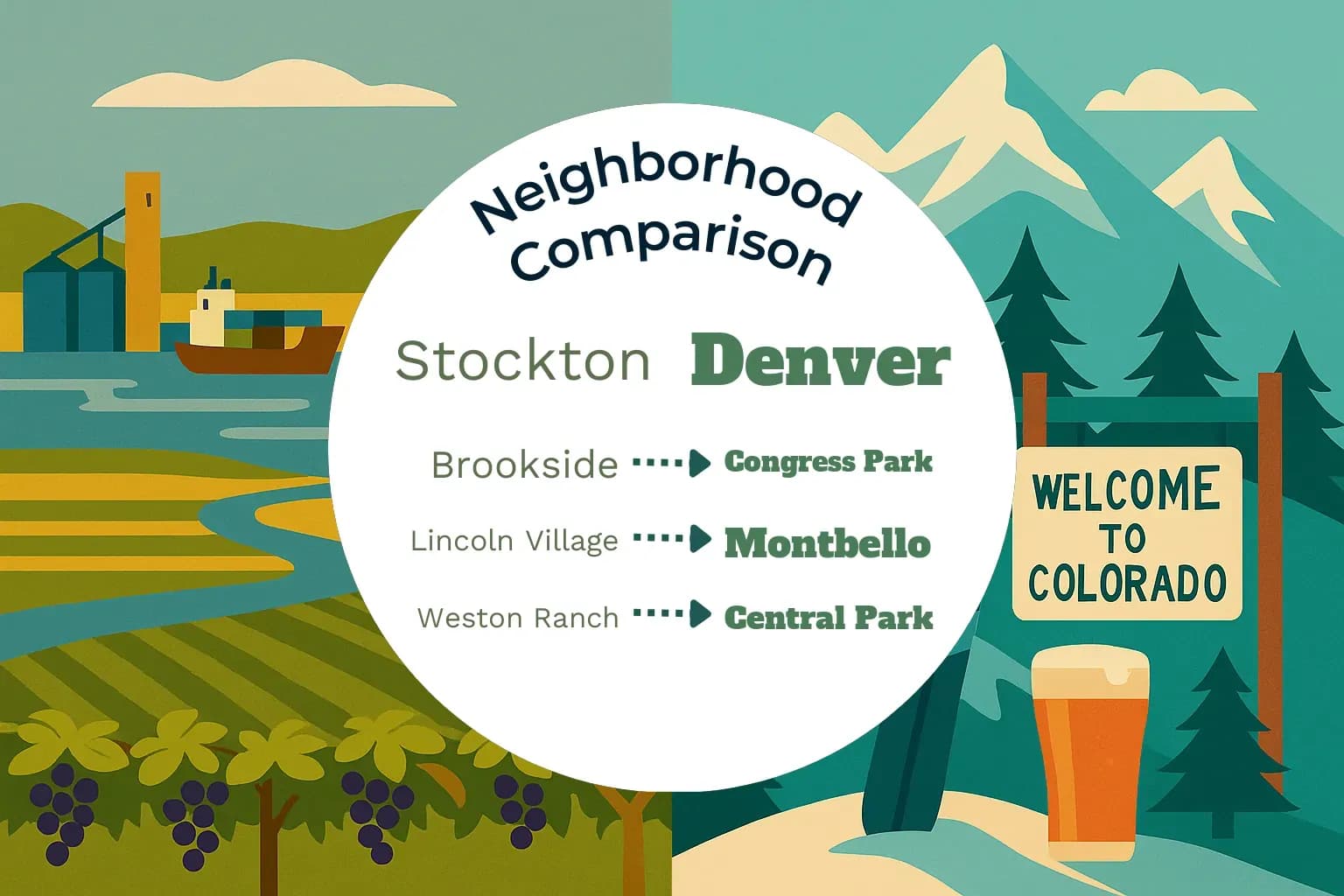 Stockton vs Denver Neighborhood Comparison
