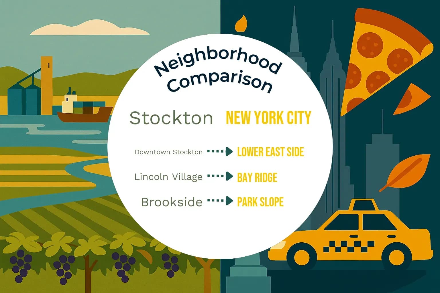 Stockton vs New York City Neighborhood Comparison