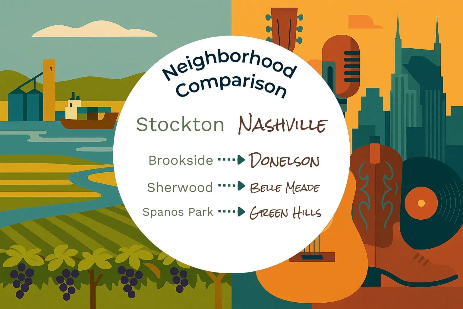 Stockton vs Nashville Neighborhood Comparison