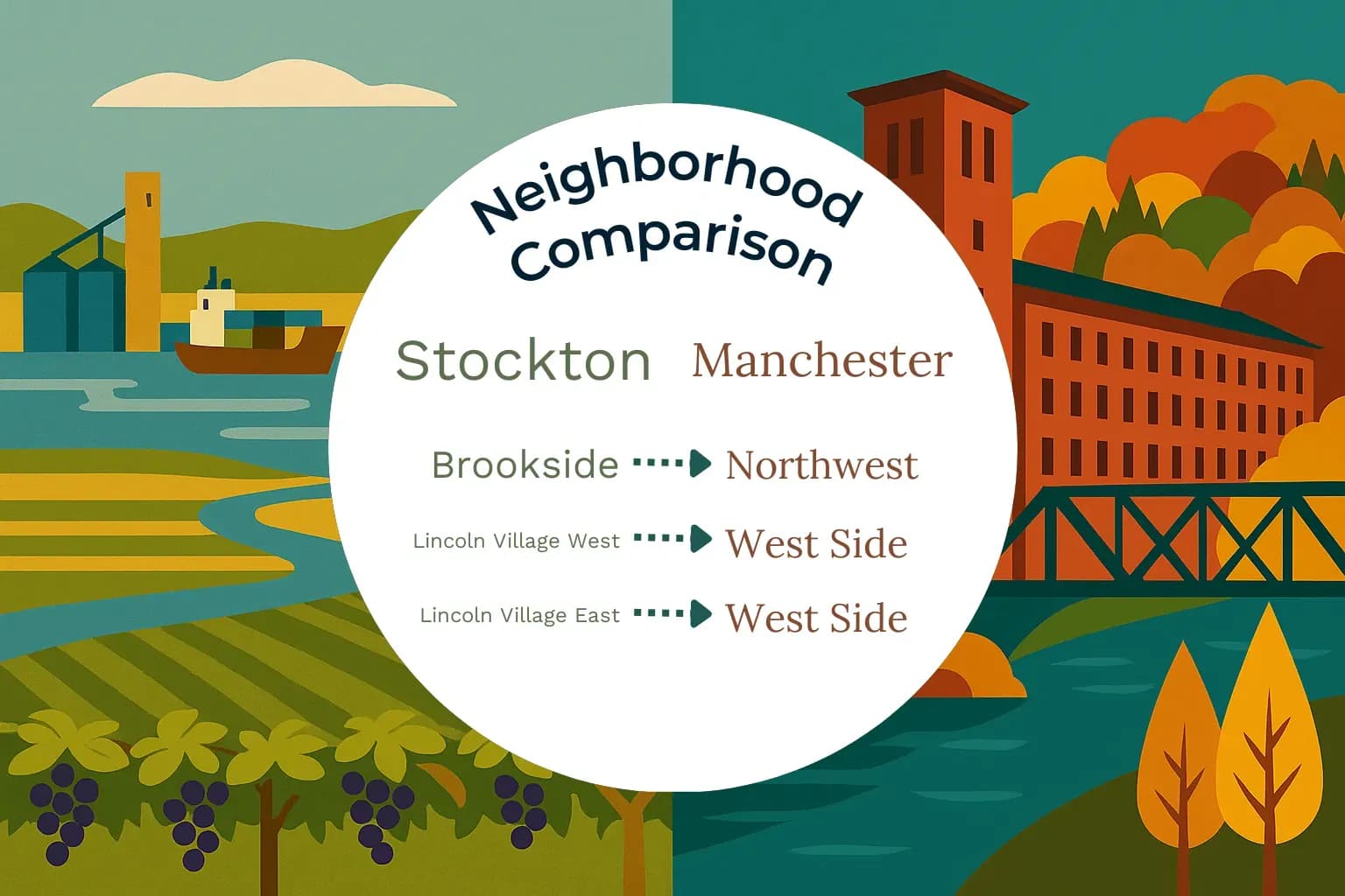 Stockton vs Manchester Neighborhood Comparison