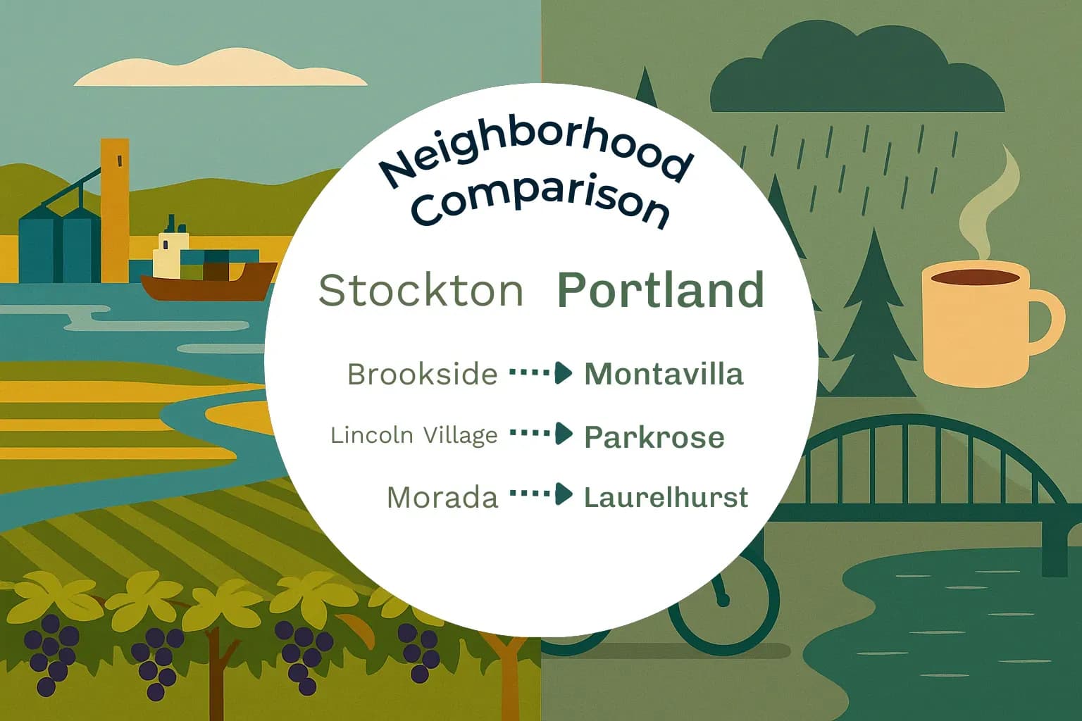 Stockton vs Portland Neighborhood Comparison
