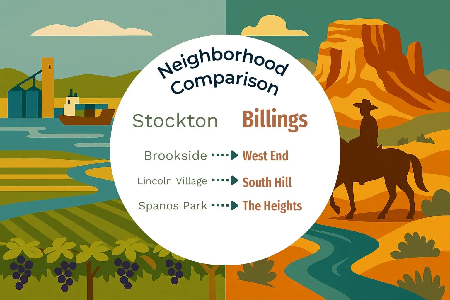 Stockton vs Billings Neighborhood Comparison
