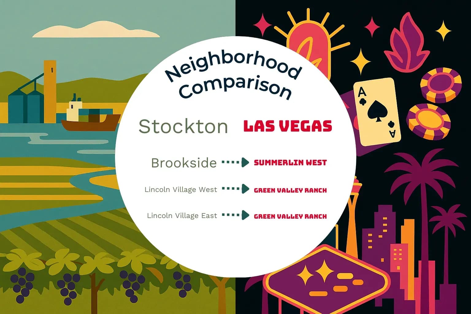 Stockton vs Las Vegas Neighborhood Comparison