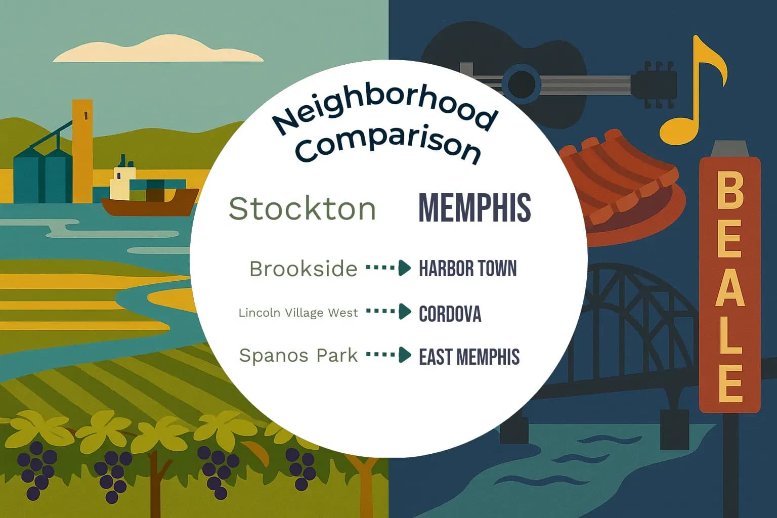 Stockton vs Memphis Neighborhood Comparison