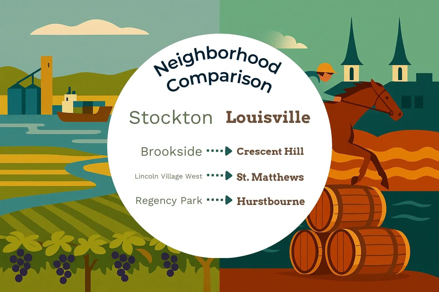 Stockton vs Louisville Neighborhood Comparison