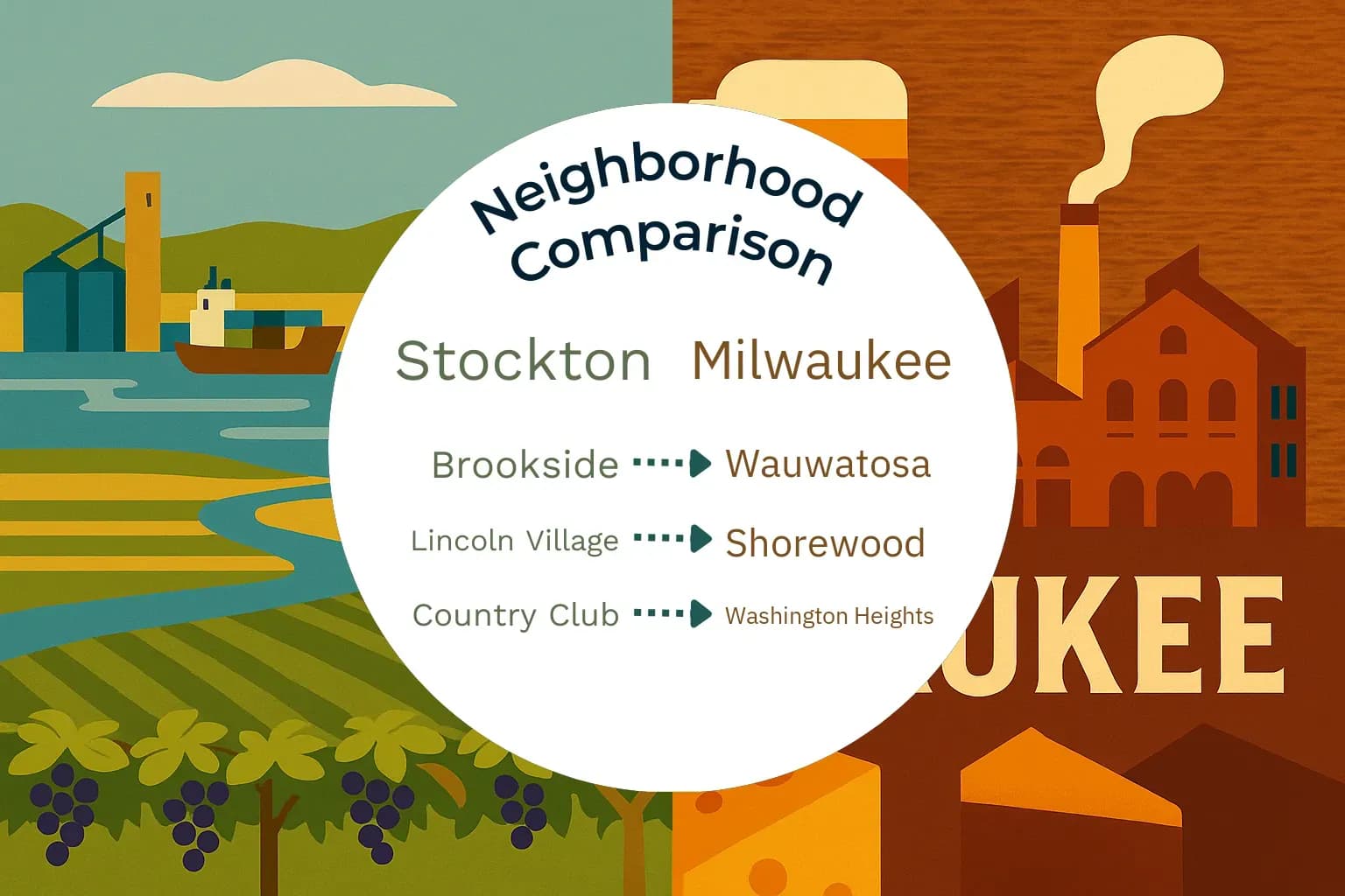Stockton vs Milwaukee Neighborhood Comparison