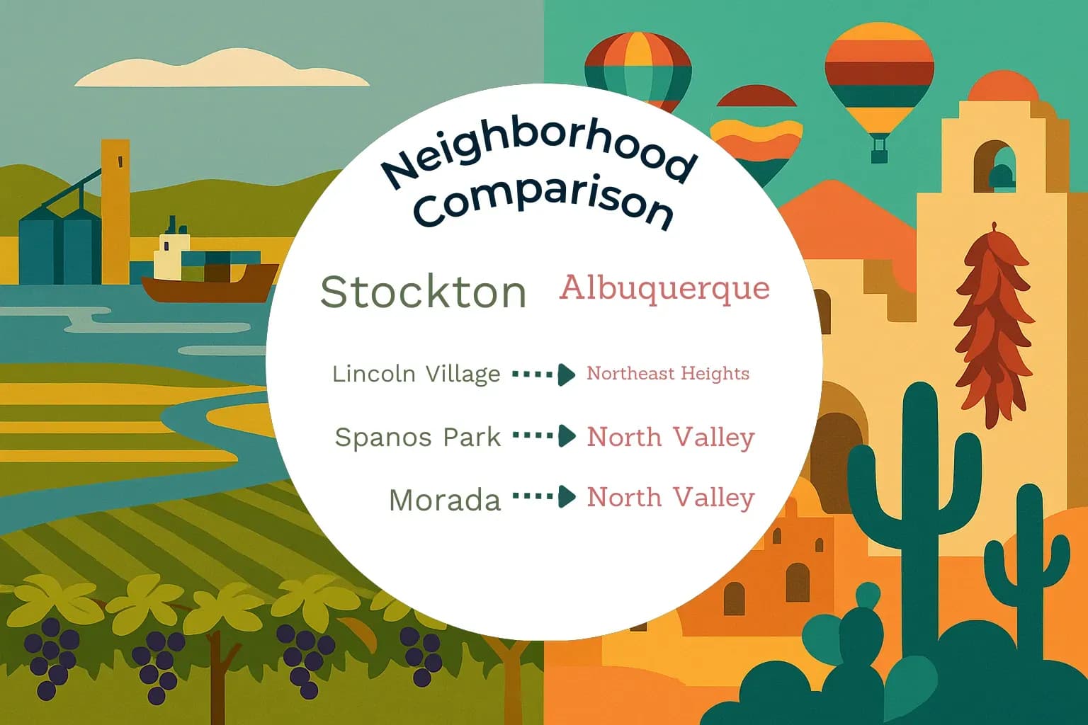 Stockton vs Albuquerque Neighborhood Comparison