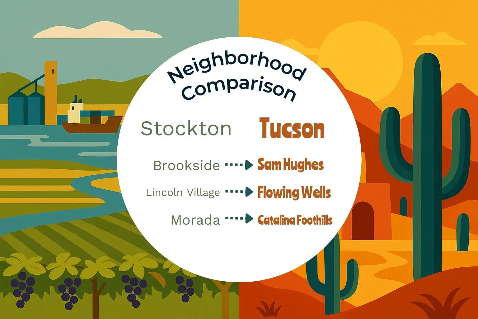 Stockton vs Tucson Neighborhood Comparison