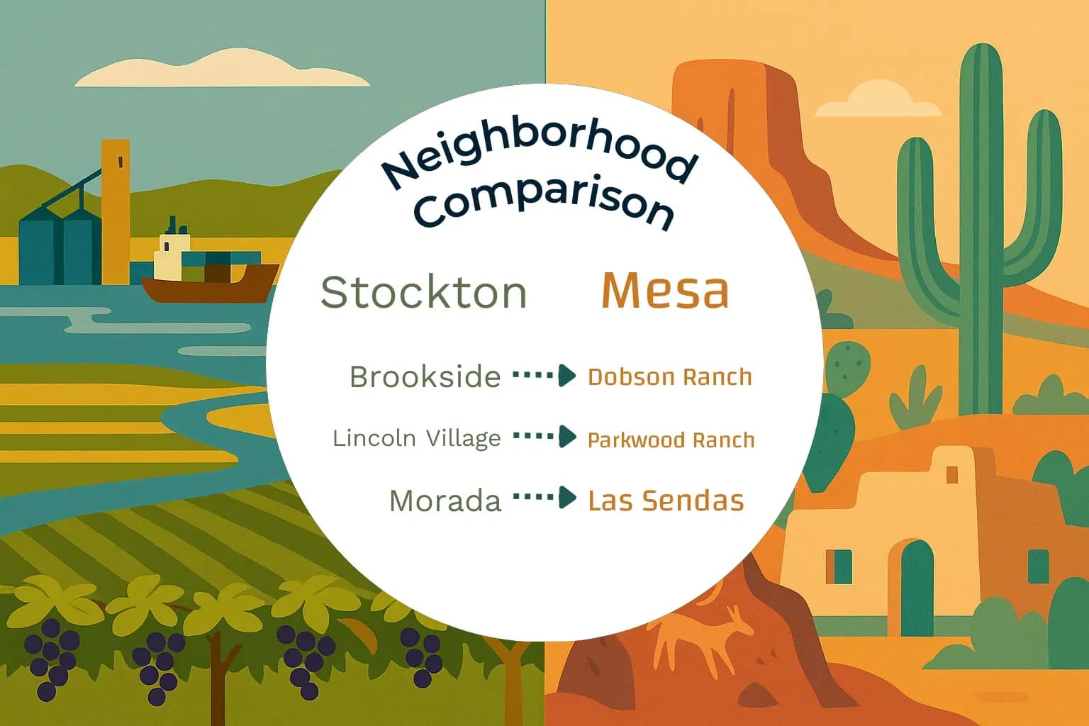 Stockton vs Mesa Neighborhood Comparison