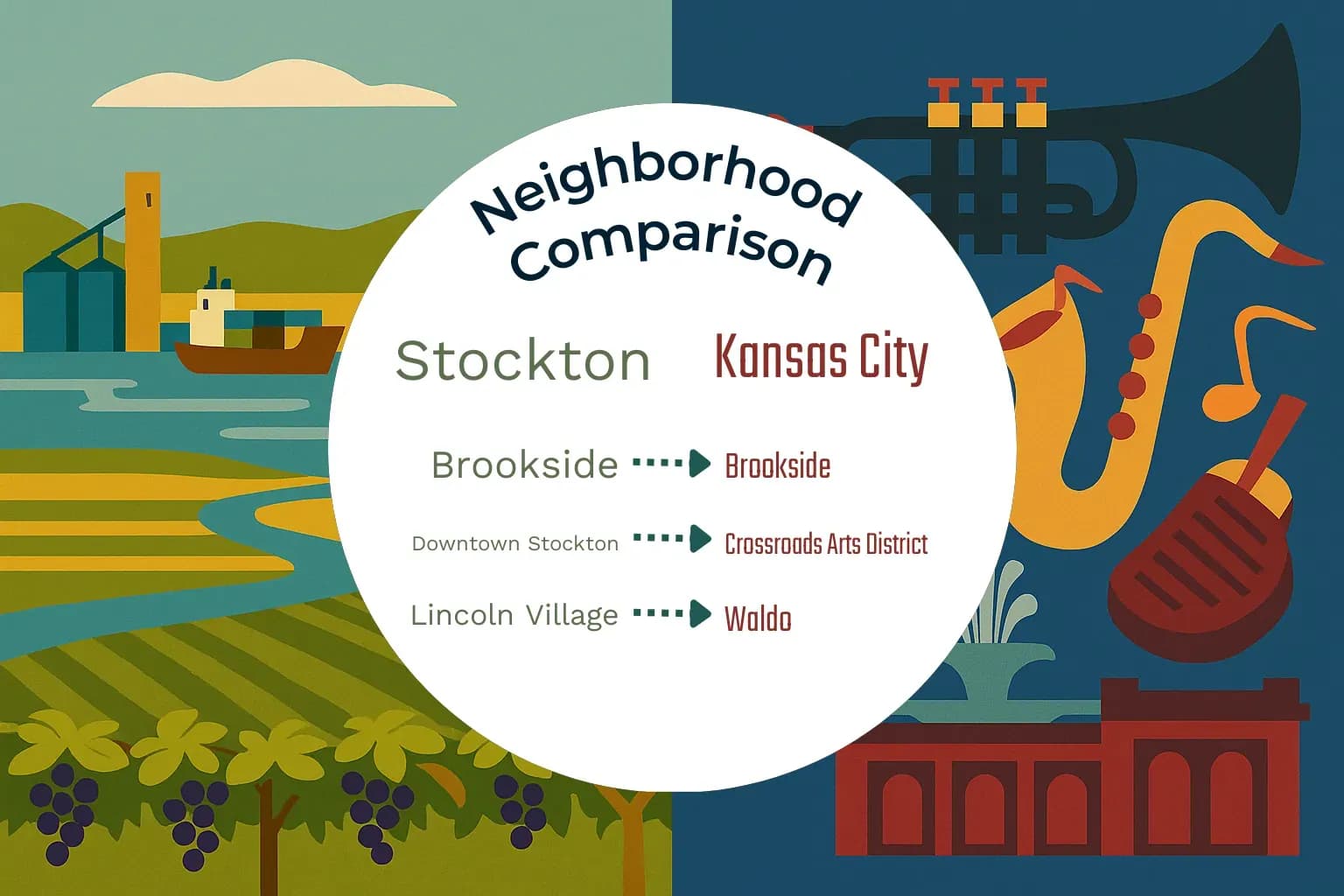 Stockton vs Kansas City Neighborhood Comparison