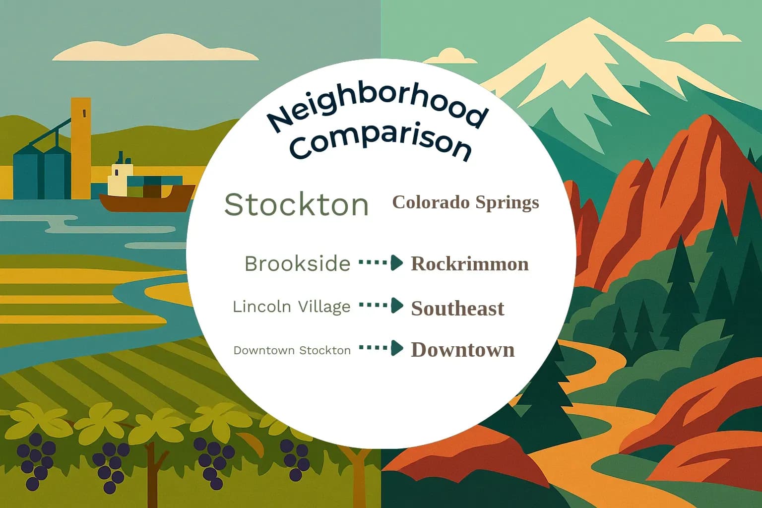 Stockton vs Colorado Springs Neighborhood Comparison