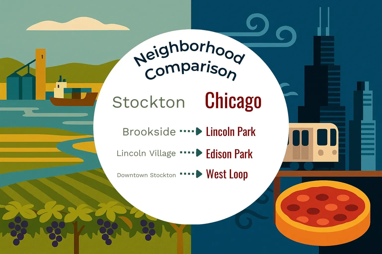 Stockton vs Chicago Neighborhood Comparison