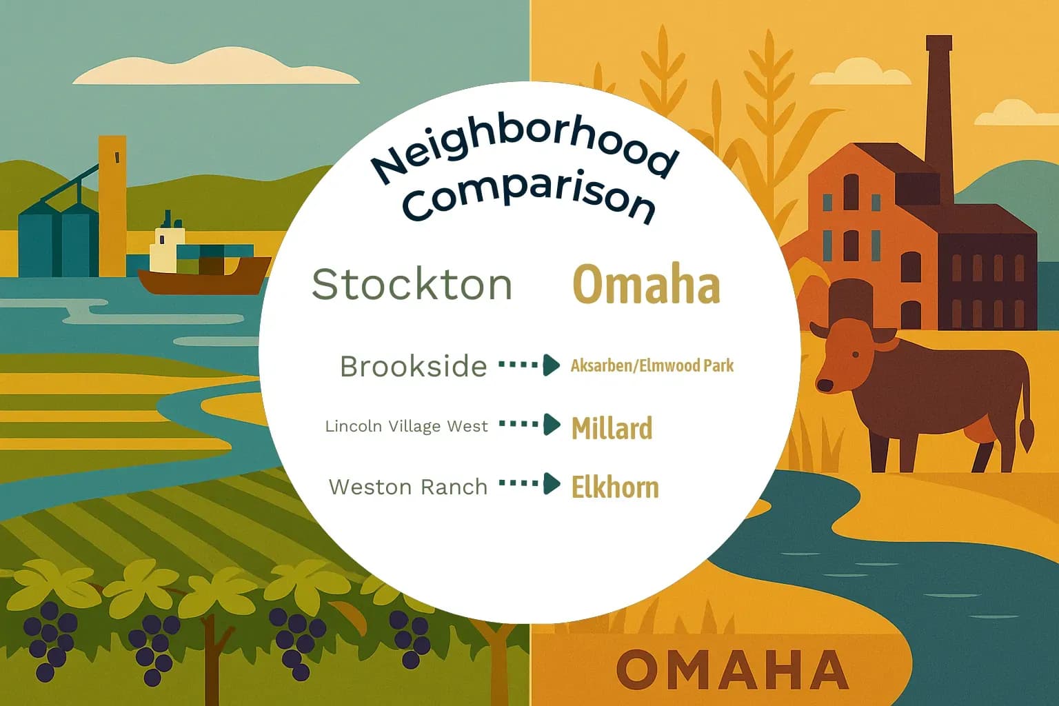 Stockton vs Omaha Neighborhood Comparison