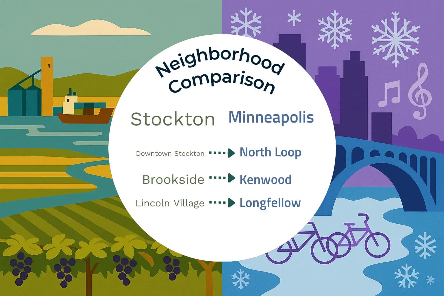 Stockton vs Minneapolis Neighborhood Comparison