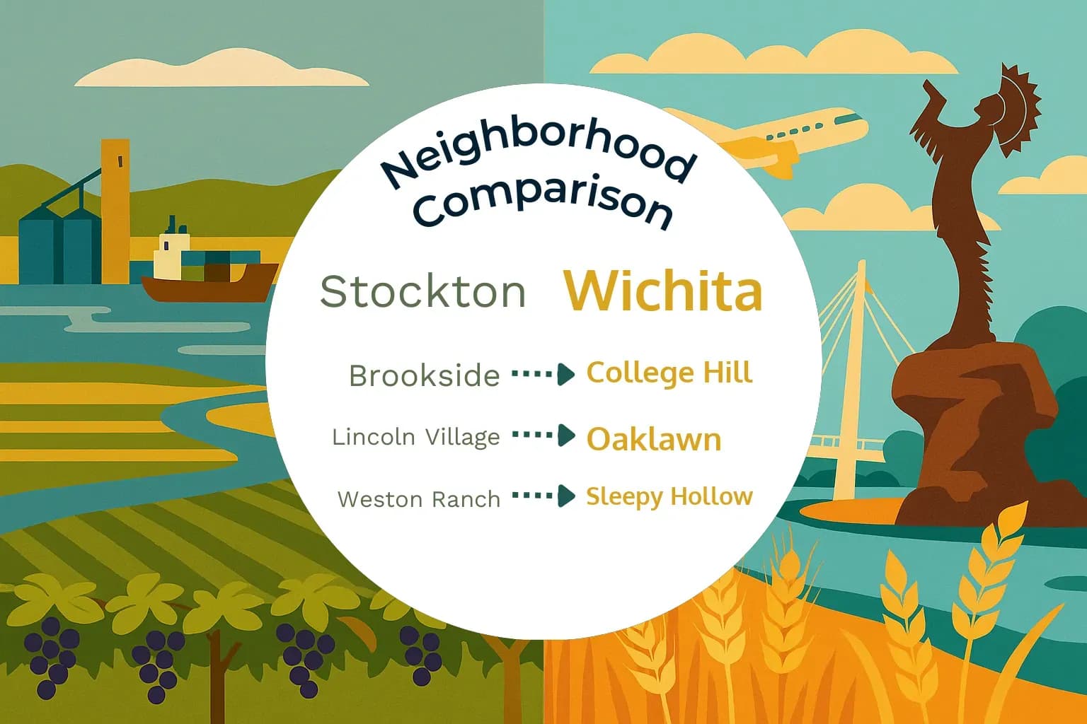 Stockton vs Wichita Neighborhood Comparison